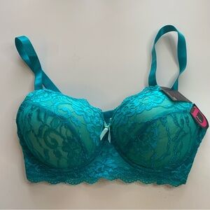 Sofra Turquoise Lace Bra